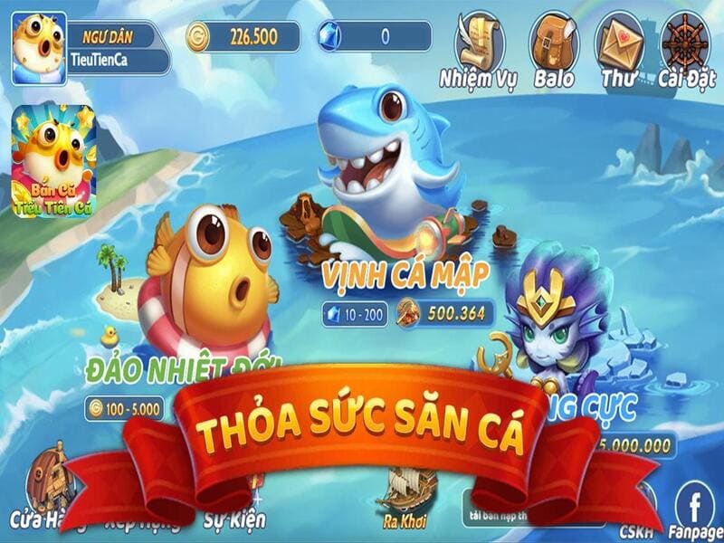 Đa dạng các phòng chơi tại game Bắn Cá Tiên